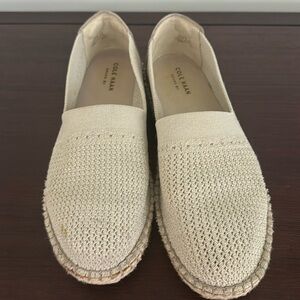 Cole Haan beige shimmer espadrilles
